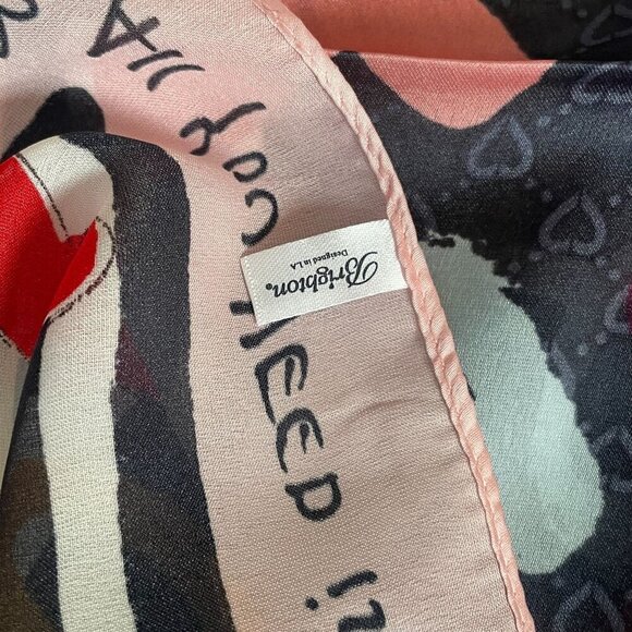 Brighton Color of Love All You Need Is Love Square Scarf Multicolor Colorful - Picture 6 of 7